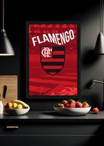 Quadro Flamengo Eterno com Vidro e Moldura Preta Tam:A4