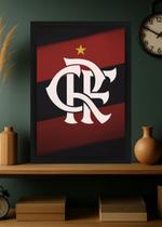 Quadro Flamengo Mengao o Maior com Vidro e Moldura Preta Tamanho:21cm x 30cm (A4)