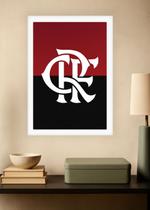 Quadro Flamengo Orgulho com Vidro e Moldura Branca Tam:A4 Quadro Flamengo Orgulho com Vidro e Moldura Branca Tam:A4