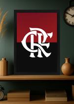Quadro Flamengo Orgulho com Vidro e Moldura Preta Tam:A4