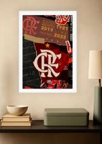 Quadro Flamengo Paixão com Vidro e Moldura Branca Tam:A4 Quadro Flamengo Paixão com Vidro e Moldura Branca Tam:A4