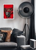 Quadro Flamengo Raça com Vidro e Moldura Branca Tam:A4 Quadro Flamengo Raça com Vidro e Moldura Branca Tam:A4