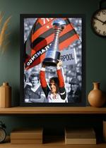 Quadro Flamengo Raça e com Vidro e Moldura Preta Tam:A4