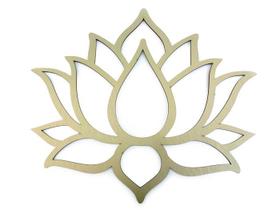 Quadro Flor de Lotus em MDF Texturizada 60 x 51 cm