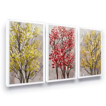 Quadro Flor Estilo Pintura Textura Plantas Com Moldura