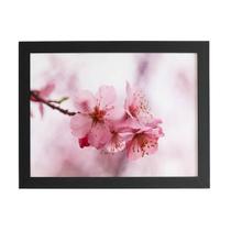 Quadro Flores De Cerejeira Rosa Sakura Moldura Preta 60X40Cm Quadro Flores De Cerejeira Rosa Sakura Moldura Preta 60X40Cm