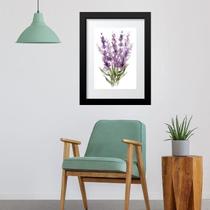 Quadro Flores De Lavanda Aquarela - 60X48Cm