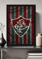 Quadro Fluminense Campeão com Vidro e Moldura Preta