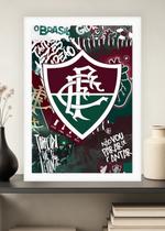 Quadro Fluminense com Vidro e Moldura Branca Tam:A4