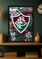 Quadro Fluminense com Vidro e Moldura Preta Tam:A4 Quadro Fluminense com Vidro e Moldura Preta Tam:A4