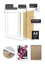 Quadro Fluminense Paixão com Vidro e Moldura Branca