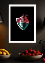 Quadro Fluminense Paixão com Vidro e Moldura Branca Tam:A4