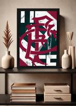 Quadro Fluminense Paixão com Vidro e Moldura Preta Quadro Fluminense Paixão com Vidro e Moldura Preta