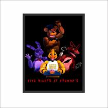 Quadro FNAF Five Nights at Freddy's com Moldura 60x40cm