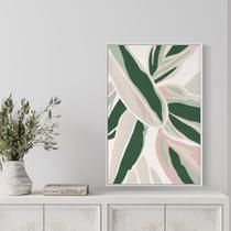 Quadro Folha Tons Rosa - Moldura Caixa + Foam + Vidro em Vários Tamanhos - Artfine Quadro Folha Tons Rosa - Moldura Caixa + Foam + Vidro em Vários Tamanhos - Artfine
