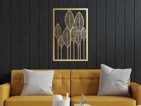 Quadro Folhagem Vazado Folhas Decorativo Parede Sala Quarto 67x45 Quadro Folhagem Vazado Folhas Decorativo Parede Sala Quarto 67x45