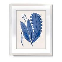 Quadro Folhas 9665 Azul e Branco 103x83cm