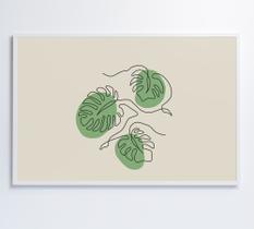 Quadro folhas em linhas