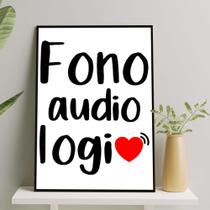 Quadro Fonoaudiologia Profissões Decorativo 28x40cm