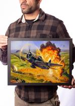 Quadro Força Aérea Caça Guerra Arte Senta A Púa!
