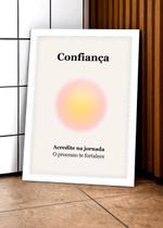 Quadro Força/Confiança com Vidro e Moldura Tam:A4 Quadro Força/Confiança com Vidro e Moldura Tam:A4