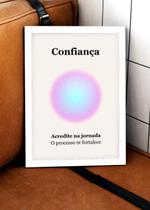 Quadro Força/Confiança com Vidro e Moldura Tam:A4 Quadro Força/Confiança com Vidro e Moldura Tam:A4