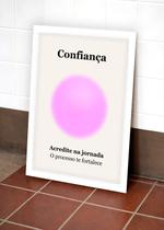 Quadro Força/Confiança com Vidro e Moldura Tam:A4 Quadro Força/Confiança com Vidro e Moldura Tam:A4