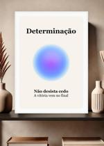 Quadro Força/Determinação com Vidro e Moldura Branca Tamanho:21cm x 30cm (A4) Quadro Força/Determinação com Vidro e Moldura Branca Tamanho:21cm x 30cm (A4)