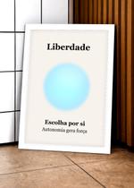 Quadro Força/Liberdade com Vidro e Moldura Tam:A4 Quadro Força/Liberdade com Vidro e Moldura Tam:A4