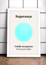 Quadro Força/Segurança com Vidro e Moldura Branca Tam:A4 Quadro Força/Segurança com Vidro e Moldura Branca Tam:A4