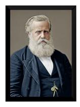 Quadro Foto Colorizada Rara Dom Pedro Ii Grande 42x29cm