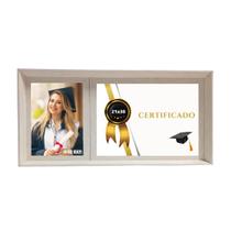 Quadro Foto+Diploma Moldura Chanfrada