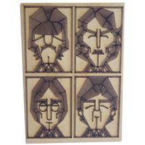 Quadro Foto Em Relevo Dos Beatles Em Mdf Cru Quadro Foto Em Relevo Dos Beatles Em Mdf Cru