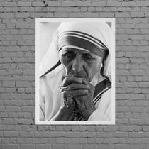 Quadro Foto Madre Teresa De Calcutá 33x24cm - com vidro