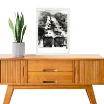 Quadro Fotografia Antiga Belo Horizonte - Av Amazonas 33x24cm - com vidro