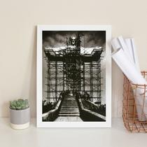 Quadro Fotografia Antiga Construção Cristo Redentor 33x24cm - com vidro Quadro Fotografia Antiga Construção Cristo Redentor 33x24cm - com vidro