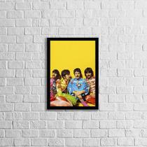 Quadro Fotografia Beatles Amarelo 45x34cm - com vidro