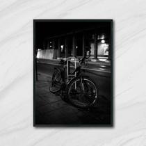 Quadro Fotografia Bicicleta Pneu Furado 24x18cm - com vidro