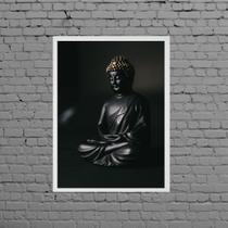 Quadro Fotografia Buda Negro 24x18cm Quadro Fotografia Buda Negro 24x18cm