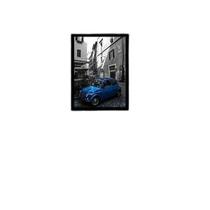 Quadro Fotografia Carro Retrô ul 33X24 Com Vidro - Preta