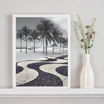 Quadro Fotografia Copacabana Preto E Branco 24x18cm Quadro Fotografia Copacabana Preto E Branco 24x18cm