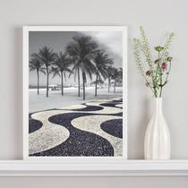 Quadro Fotografia Copacabana Preto E Branco 33x24cm - Quadros On-line