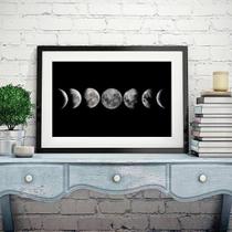 Quadro Fotografia Fases Da Lua - 60X48Cm