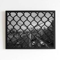 Quadro Fotografia Grade 45X34Cm - Com Vidro Moldura Preta