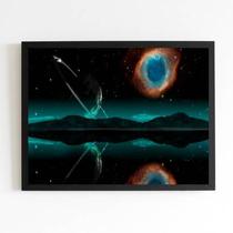 Quadro Fotografia Planetas 33x24cm - com vidro