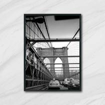 Quadro Fotografia Ponte de Brooklyn 24x18cm - com vidro Quadro Fotografia Ponte de Brooklyn 24x18cm - com vidro