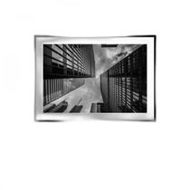 Quadro Fotografia Prédio Preto E Branco 33X24Cm Com Vidro