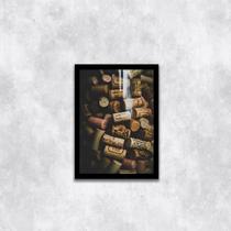 Quadro Fotografia Rolhas de Vinho 24x18cm