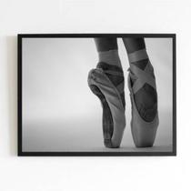 Quadro Fotografia Sapatilha de Ballet 33x24cm - com vidro