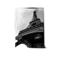 Quadro Fotografia Torre Eiffel 33X24 C/Vidro - Madeira Preta